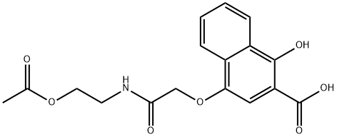 4-[2-[[2-(acetoxy)ethyl]amino]-2-oxoethoxy]-1-hydroxy-2-naphthoic acid  结构式