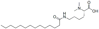 N2,N2-dimethyl-N6-(1-oxotetradecyl)-L-lysine 结构式