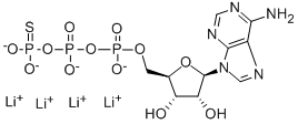 5'-(Γ-硫代)三磷酸腺苷四锂盐 结构式