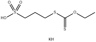 (O-乙基二硫代碳酸)-S-(3-磺酸基丙基)酯钾盐 结构式