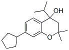 7-cyclopentyl-3,4-dihydro-4-isopropyl-2,2-dimethyl-2H-1-benzopyran-4-ol  结构式