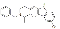 2-benzyl-2,3,4,6-tetrahydro-9-methoxy-1,5-dimethyl-1H-pyrido[4,3-b]carbazole 结构式