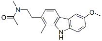 N-[2-(6-methoxy-1-methyl-9H-carbazol-2-yl)ethyl]-N-methylacetamide 结构式