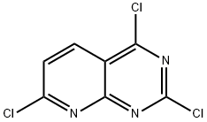 2,4,7-三氯吡啶并[2,3-D]嘧啶 结构式