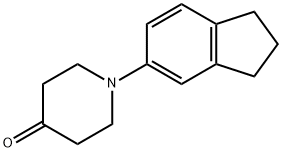 1-(2,3-dihydro-1H-inden-5-yl)piperidin-4-one 结构式