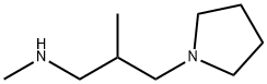 N,2-DIMETHYL-3-PYRROLIDIN-1-YLPROPAN-1-AMINE 结构式