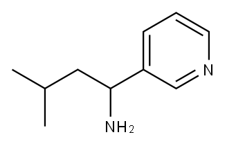 1-(3-吡啶基)-3-甲基-1-丁胺 结构式