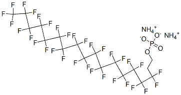 diammonium 3,3,4,4,5,5,6,6,7,7,8,8,9,9,10,10,11,11,12,12,13,13,14,14,15,15,16,16,17,17,18,18,18-tritriacontafluorooctadecyl phosphate  结构式