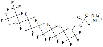 diammonium 3,3,4,4,5,5,6,6,7,7,8,8,9,9,10,10,11,11,12,12,13,14,14,14-tetracosafluoro-13-(trifluoromethyl)tetradecyl phosphate 结构式