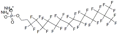 diammonium 3,3,4,4,5,5,6,6,7,7,8,8,9,9,10,10,11,11,12,12,13,13,14,14,15,16,16,16-octacosafluoro-15-(trifluoromethyl)hexadecyl phosphate 结构式