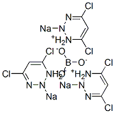 4,6-二氯-1,3,2-三嗪-2-醇,单酯与钠二氢原硼酸酯 结构式