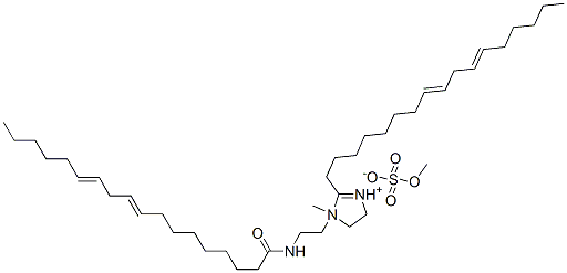 (all-Z)-2-(heptadeca-8,11-dienyl)-4,5-dihydro-1-methyl-1-[2-[(octadeca-9,12-dienoyl)amino]ethyl]-1H-imidazolium methyl sulphate 结构式