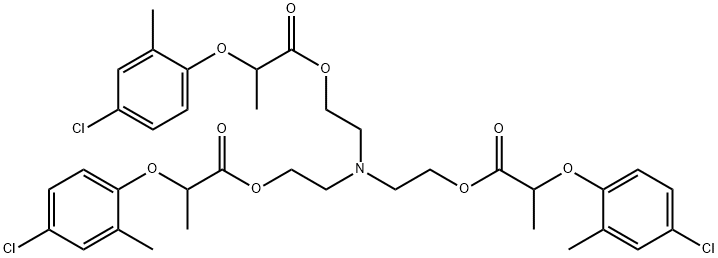 nitrilotriethane-2,1-diyl tris[2-(4-chloro-2-methylphenoxy)propionate] 结构式