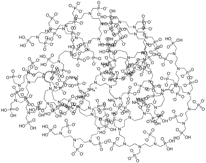 undecaammonium pentahydrogen [2,5,8,11,14,17-hexakis(phosphonatomethyl)-2,5,8,11,14,17-hexaazaoctadecane-1,18-diyl]bisphosphonate 结构式