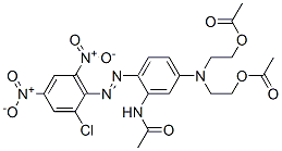 2,2'-[[3-acetamido-4-[(2-chloro-4,6-dinitrophenyl)azo]phenyl]imino]diethyl diacetate  结构式