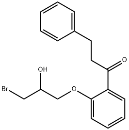 1-[2-(3-Bromo-2-hydroxypropoxy)phenyl]-3-phenyl-1-propanone 结构式