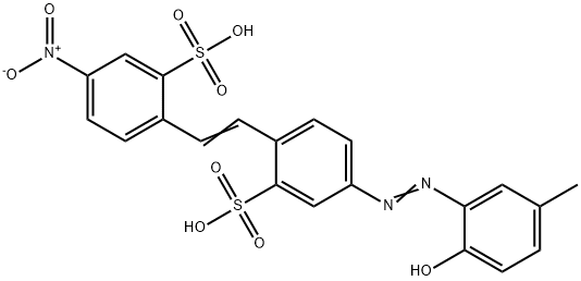 5-[(2-hydroxy-5-methylphenyl)azo]-2-[2-(4-nitro-2-sulphophenyl)vinyl]benzenesulphonic acid 结构式