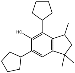 4,6-dicyclopentyl-1,1,3-trimethylindan-5-ol  结构式