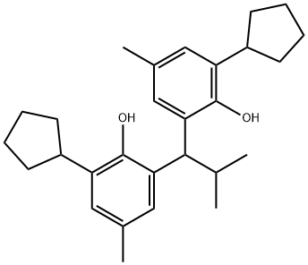 2,2'-(2-methylpropylidene)bis[6-cyclopentyl-p-cresol] 结构式