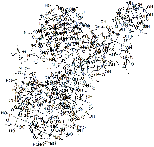 tridecaammonium hydrogen [[(phosphonatomethyl)imino]bis[ethylene[(phosphonatomethyl)imino]ethylenenitrilobis(methylene)]]tetrakisphosphonate 结构式