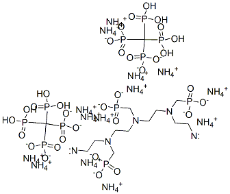 tetradecaammonium [[(phosphonatomethyl)imino]bis[ethylene[(phosphonatomethyl)imino]ethylenenitrilobis(methylene)]]tetrakisphosphonate 结构式