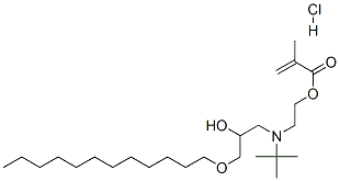 2-[(1,1-dimethylethyl)[3-(dodecyloxy)-2-hydroxypropyl]amino]ethyl methacrylate hydrochloride 结构式