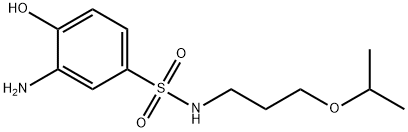 3-amino-4-hydroxy-N-[3-(1-methylethoxy)propyl]benzenesulphonamide 结构式