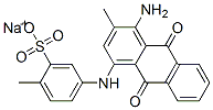 sodium 4-[(4-amino-9,10-dihydro-3-methyl-9,10-dioxo-1-anthryl)amino]toluene-2-sulphonate 结构式