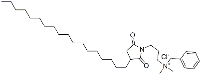 [benzyldimethyl[3-[3-(octadecyl)-2,5-dioxopyrrolidine-1-yl]propyl]ammonium] chloride 结构式