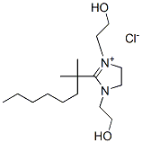 2-(dimethylheptyl)-4,5-dihydro-1,3-bis(2-hydroxyethyl)-1H-imidazolium chloride  结构式