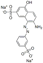 7-amino-4-hydroxy-8-[(3-sulphophenyl)azo]naphthalene-2-sulphonic acid, sodium salt 结构式