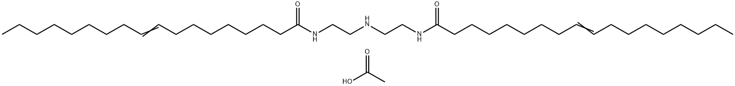 N,N'-(iminodiethylene)bis(octadec-9-enamide) monoacetate 结构式