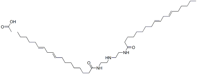 N,N'-(iminodiethylene)bis(octadeca-9,12-dienamide) monoacetate  结构式