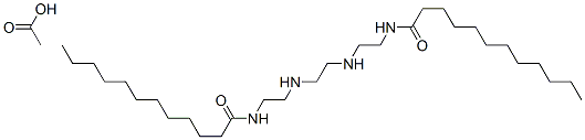 N,N'-[ethylenebis(iminoethylene)]bis(dodecanamide) monoacetate  结构式