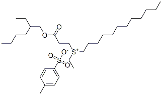 dodecylethyl[3-[(2-ethylhexyl)oxy]-3-oxopropyl]sulphonium toluene-p-sulphonate 结构式