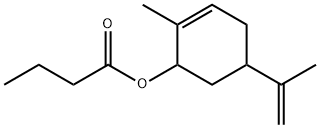 2-methyl-5-(1-methylvinyl)-2-cyclohexen-1-yl butyrate 结构式