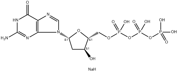2'-脱氧鸟苷-5'-三磷酸三钠盐 结构式