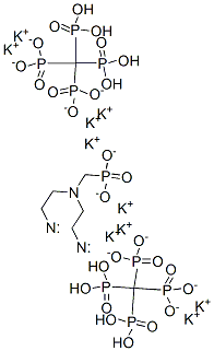 decapotassium [[(phosphonatomethyl)imino]bis[ethane-2,1-diylnitrilobis(methylene)]]tetrakisphosphonate 结构式