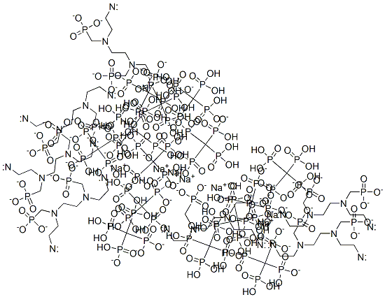 heptasodium pentahydrogen [ethane-1,2-diylbis[[(phosphonatomethyl)imino]ethane-2,1-diylnitrilobis(methylene)]]tetrakisphosphonate 结构式