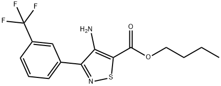 butyl 4-amino-3-[3-(trifluoromethyl)phenyl]isothiazole-5-carboxylate 结构式