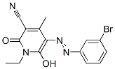 3-Pyridinecarbonitrile,  5-[2-(3-bromophenyl)diazenyl]-1-ethyl-1,2-dihydro-6-hydroxy-4-methyl-2-oxo- 结构式