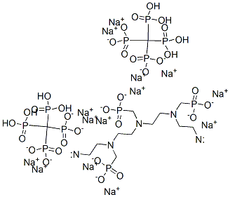 tetradecasodium [[(phosphonatomethyl)imino]bis[ethylene[(phosphonatomethyl)imino]ethylenenitrilobis(methylene)]]tetrakisphosphonate  结构式