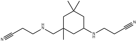 3-[[3-[[(2-cyanoethyl)amino]methyl]-3,5,5-trimethylcyclohexyl]amino]propiononitrile  结构式