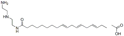 N-[2-[(2-aminoethyl)amino]ethyl]octadeca-9,12,15-trienamide monoacetate 结构式