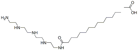 N-[2-[[2-[[2-[(2-aminoethyl)amino]ethyl]amino]ethyl]amino]ethyl]myristamide monoacetate 结构式