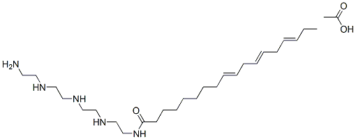 N-[2-[[2-[[2-[(2-aminoethyl)amino]ethyl]amino]ethyl]amino]ethyl]octadeca-9,12,15-trienamide monoacetate 结构式