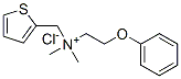 dimethyl(2-phenoxyethyl)(2-thienylmethyl)ammonium chloride 结构式