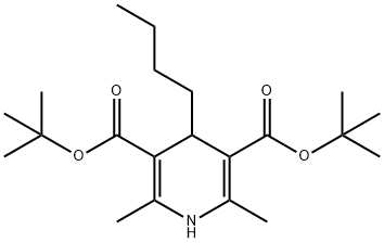 bis(tert-butyl) 4-butyl-1,4-dihydro-2,6-dimethylpyridine-3,5-dicarboxylate 结构式