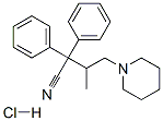 beta-methyl-alpha,alpha-diphenylpiperidine-1-butyronitrile monohydrochloride 结构式