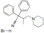 beta-methyl-alpha,alpha-diphenylpiperidine-1-butyronitrile monohydrobromide 结构式